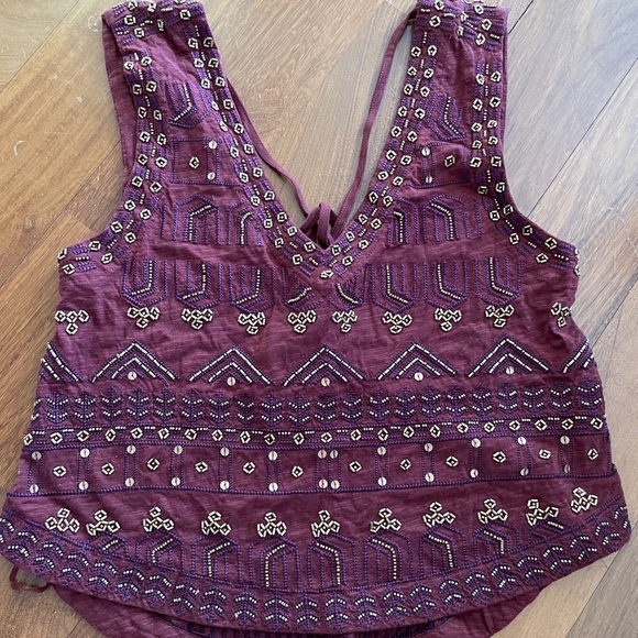 Beaded Free People Tank size XS - Picture 1 of 4